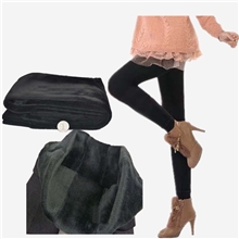 义乌时尚秋冬加绒加厚韩国保暖裤一体裤珍珠不倒绒九分打底裤批发