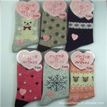 义乌袜子批发兔毛袜羊毛袜兔羊毛加厚保暖中筒女袜