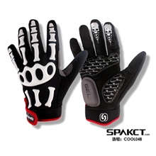 Spakct骷髅关节长指自行车山地车手套全指骑行装备手套COOL04B