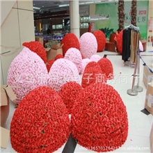 仿真花球玫瑰花球婚庆用花球路引花装饰用大花球批发