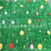 新款仿真塑料草坪带花人造草皮仿真塑料草皮批发淘宝爆款草坪