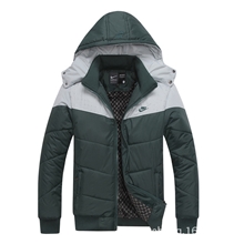 秋冬男装新款时尚立领脱帽拼色保暧防风运动男棉衣批发一件代发