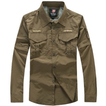 爆款批发户外服装男士军刀速干衣可拆卸长袖快干衣大码供应可OEM