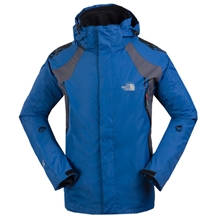 现货批发订做户外男款两件套防风防水冲锋衣滑雪服