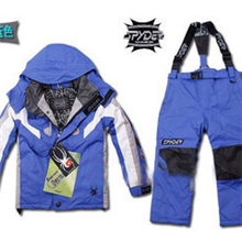 小孩保暖防风户外滑雪服套装儿童冲锋衣