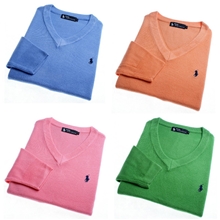 po罗男士长袖毛衣商务休闲羊毛衫针织衫中厚保暖打底衫V领毛线衣