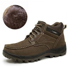 厂家直销真皮駱駝登山鞋高帮男鞋头层牛皮户外鞋厚底耐磨休闲鞋子