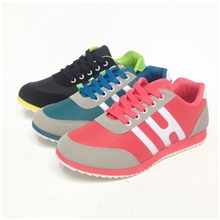 2013最新秋冬时尚韩版女式拼色拼接H字母糖果色休闲运动单鞋