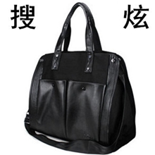 搜炫手提单肩斜跨大包旅行收纳包多口袋休闲包欧美大牌外贸女包