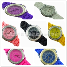日内瓦精典款式硅胶表geneva硅胶手表现货供应优质环保硅胶礼品