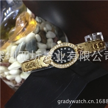 2013厂家直销新款高档品牌时尚金色女士手链表手表批发一件代发