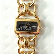 厂家直销品牌金色女式手链表手表批发一件代发