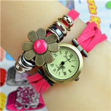 厂家直销外贸热销女款手表彩色滴胶花朵女士手表时尚女表现货