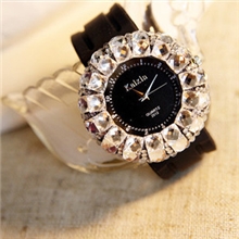 大表盘满钻手表Blingbling闪耀钻石表超闪水钻女表硅胶手表