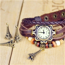 淘宝速卖通爆款埃菲尔铁塔复古手链表时尚复古手表女士低价现货