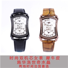 SAVIN品牌女表真皮双机芯皮带款出国首选