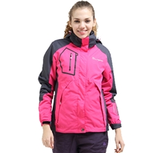 2013雷腾两件套三合一冲锋衣保暖透气防水时尚女款玫红2XL