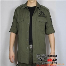 同盟军户外军品休闲服饰美军101空降师长短两用衬衣
