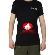 【同盟军】户外服饰全棉高弹Police户外男子紧身T恤塑身衣