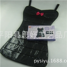 裙子形状双面饰品挂袋、无纺布多格首饰透明收纳袋挂袋