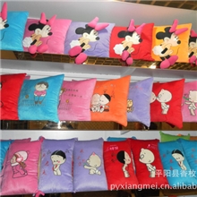 供应全棉抱枕被抱枕被批发卡通抱枕被靠垫被