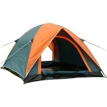 户外三人帐篷双门双层露营野营帐篷批发双人3-4人多人帐篷防雨