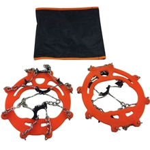 八齿冰爪户外登山附加器鞋链防滑钉雪地鞋套简易8齿1副2只