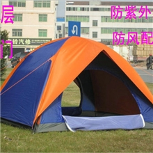 厂家直销两人2-4人双层双开门户外野营礼品防雨多人帐篷批发
