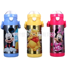 批发供应新款迪士尼吸管保温杯子380ML儿童保温水壶5653