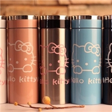 hellokitty凯蒂猫不锈钢水杯保温杯子KT猫水壶带茶漏学士杯批发
