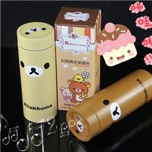 日单轻松熊304不锈钢Rilakkuma轻松熊保温杯子特价情侣水杯350ml