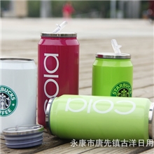 易拉罐不锈钢保温杯创意可乐瓶保温水杯星巴克保温杯批发350ML