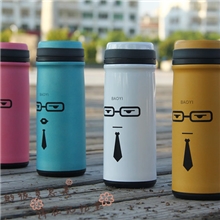 2013新款时尚比特380ML韩版表情保温杯隔茶杯防漏学士杯批发