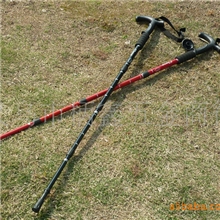 厂家直销老K三节登山杖拐杖滑雪杖老人拐杖相机杖