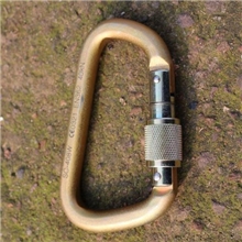 普莱户外D型攀岩登山锁速降登山钢锁40KN主锁超强现货