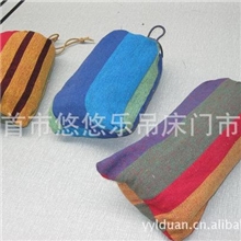 全网最低价厂家直销彩条帆布吊床/【送绑绳】印LOGO