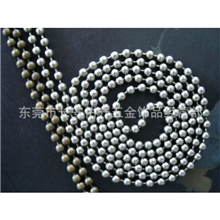 大量生产饰品彩色珠链不锈钢服装挂链隔珠链金属珠链