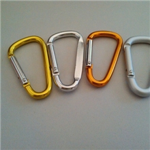 厂家推荐可印刷LOGO登山扣5号D型压扁铝合金登山扣