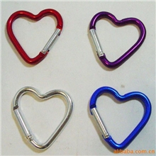 厂家推荐出售心型银白色登山扣钩异型登山扣