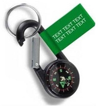 厂家推荐新款二合一功功能可激光印刷铝合金指南针登山扣