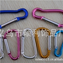 厂家供应金属铝合金弹簧钩，登山扣，（弹性足）