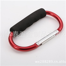 【工艺精湛】跑道型铝合金登山扣带海绵绑卡包装登山扣