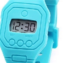 精美小巧电子休闲硅胶运动手表多颜色可定做加工厂家直销