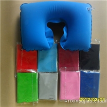 大量批发各种颜色的充气旅游枕植绒枕头U型枕保证质量