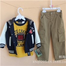 童套装外贸童套装春秋款男童套装BOYZWEAR男童3件套外贸原单
