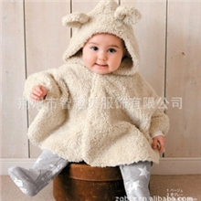 披风/斗蓬/童棉衣/儿童披风/外套/春秋款二层兔子宝宝双面穿披风