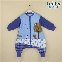 呼西贝婴儿睡袋秋冬季宝宝睡袋加长睡袋儿童防踢被分腿式睡袋