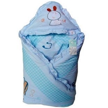 比比乐1671抱被棉梳织荷叶铺棉抱被冬款新生儿抱被抱被