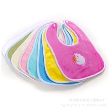 热卖超舒适金丝绒面婴儿防水口水巾/新生儿/宝宝/围嘴/围兜