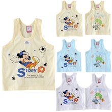 厂家批发源莲达夏季纯棉儿童背心男童女童卡通米奇婴儿无袖背心